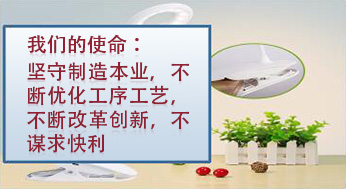 我們的使命：堅(jiān)守制造本業(yè)，不斷優(yōu)化工序工藝，不斷改革創(chuàng)新，不謀求快利